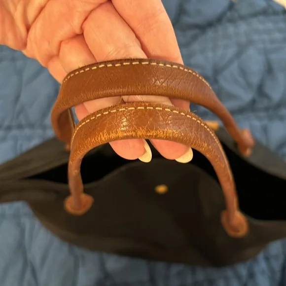 Black long champ shoulder bag. Has been worn and lots of wear and tear. - Picture 10 of 11